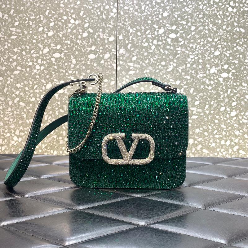 Valentino Shoulder Tote Bags VA0088 Crystal Green